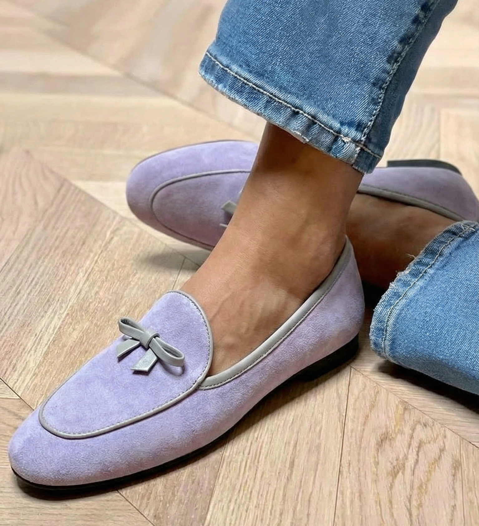Geneviève - Elegante Platte Schuhe mit Schleife