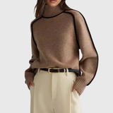Carine | Eleganter Pullover mit hohem Kragen