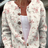 Leonie | Cardigan mit rosa Rosenblüten
