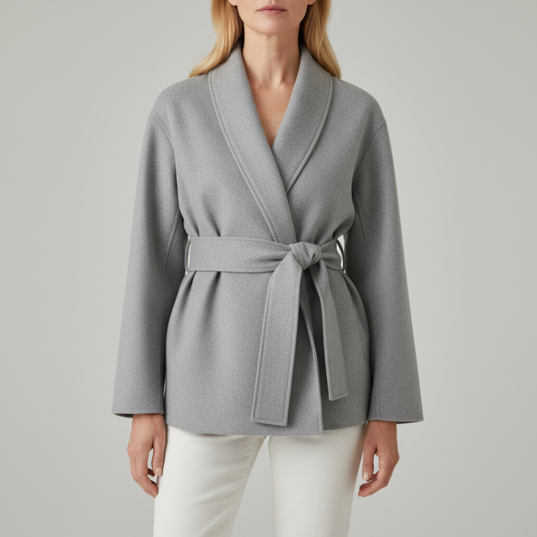 Gisela | Geschichtete Jacke mit Gürtel