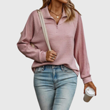 Nora | Eleganter Pullover mit halbem Reißverschluss