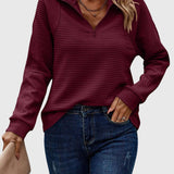 Nora | Eleganter Pullover mit halbem Reißverschluss