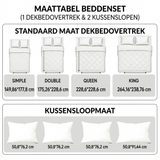3-delige gestikte bedset - Zonnige Charme