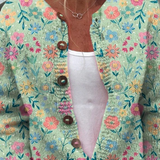Alina | Cardigan mit sommerlichem Wiesenmuster