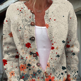 Lea | Vintage-Cardigan mit Blumenkunst