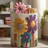 Gestoffeerde Wasmand - Oude Bloemen