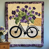 Neeltje - Gewatteerde deken Fiets Boeket Kunstquilt Hangend