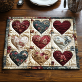 Anna - Gewatteerde placemat Harten Bloeiende