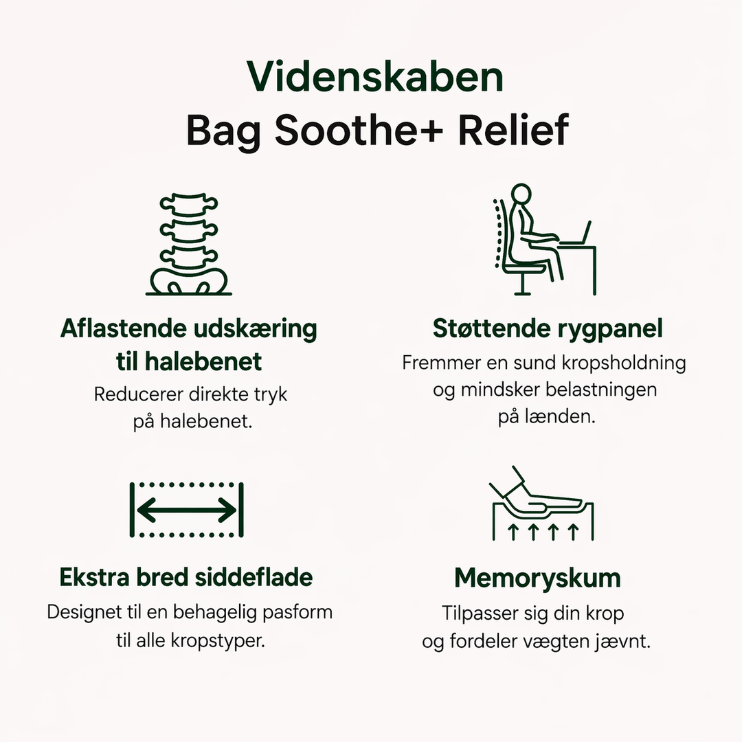 StøttePude™ | Ergonomisches Sitzkissen zur Linderung von Rücken- und Lendenwirbelsäulenbeschwerden