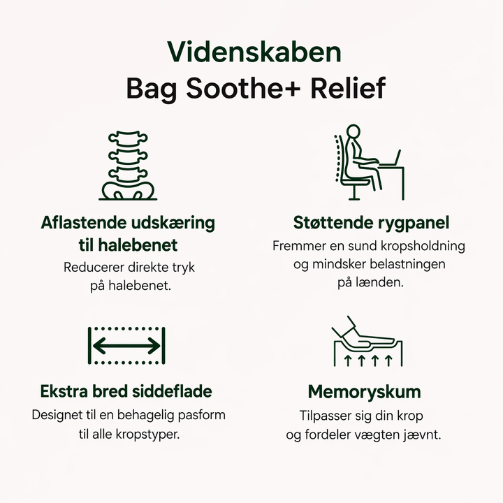 StøttePude™ | Ergonomisches Sitzkissen zur Linderung von Rücken- und Lendenwirbelsäulenbeschwerden