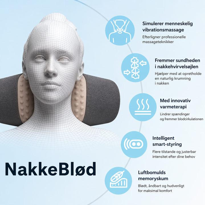 NackenSoft | Elektrisches Wärme- &amp; Massagekissen für den Nacken