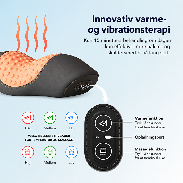NackenSoft | Elektrisches Wärme- &amp; Massagekissen für den Nacken