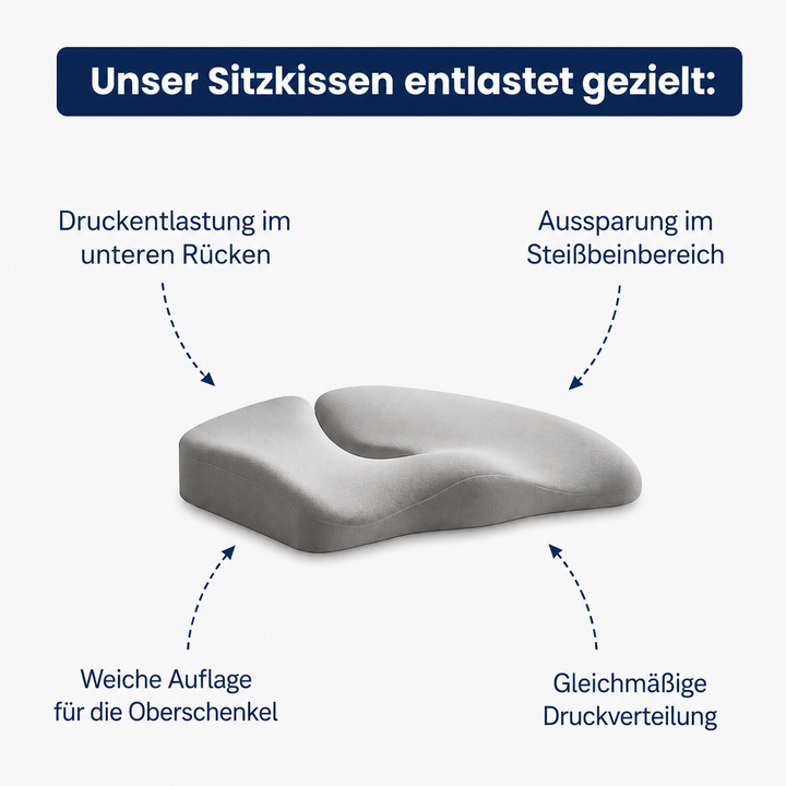 SitzKomfort | Angenehme Unterstützung für Rücken und Lendenwirbelsäule