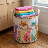Gevoerd Wasmand - Vrolijke Kattenpatch