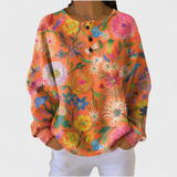 Franziska | Pullover mit buntem Blumenmuster