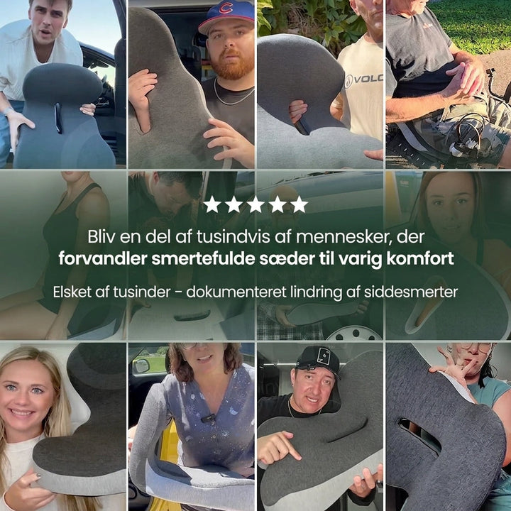 StøttePude™ | Ergonomisches Sitzkissen zur Linderung von Rücken- und Lendenwirbelsäulenbeschwerden
