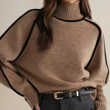 Carine | Eleganter Pullover mit hohem Kragen