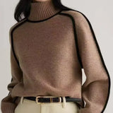 Carine | Eleganter Pullover mit hohem Kragen