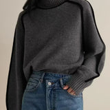 Carine | Eleganter Pullover mit hohem Kragen