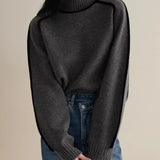 Carine | Eleganter Pullover mit hohem Kragen