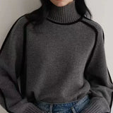 Carine | Eleganter Pullover mit hohem Kragen