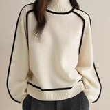 Carine | Eleganter Pullover mit hohem Kragen