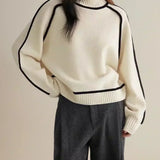 Carine | Eleganter Pullover mit hohem Kragen