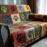 Chantal - Gewatteerde bankhoes Patchwork met Pootjes