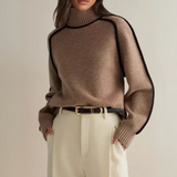 Carine | Eleganter Pullover mit hohem Kragen