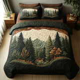 3-delige gestikte bedset - Wandeling in het Bos