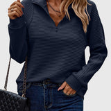 Nora | Eleganter Pullover mit halbem Reißverschluss