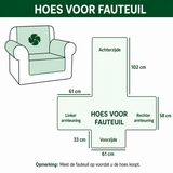 Roos - Gewatteerde bankhoes Wolf