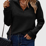 Nora | Eleganter Pullover mit halbem Reißverschluss