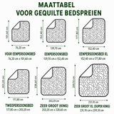 Willemijn - Gewatteerde deken Zacht Mopshond Liefde