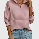 Nora | Eleganter Pullover mit halbem Reißverschluss