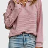 Nora | Eleganter Pullover mit halbem Reißverschluss