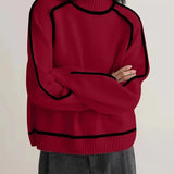 Carine | Eleganter Pullover mit hohem Kragen