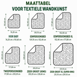 Godelieve - Gewatteerde deken Takken der Eeuwigheid Kunstquilt Hangend
